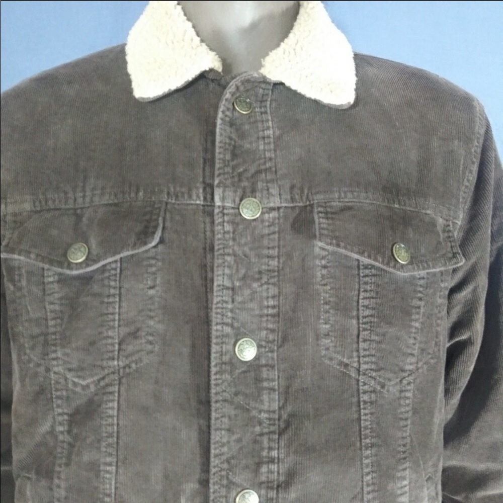 Lucky Brand Corduroy Sherpa Trucker Jacket